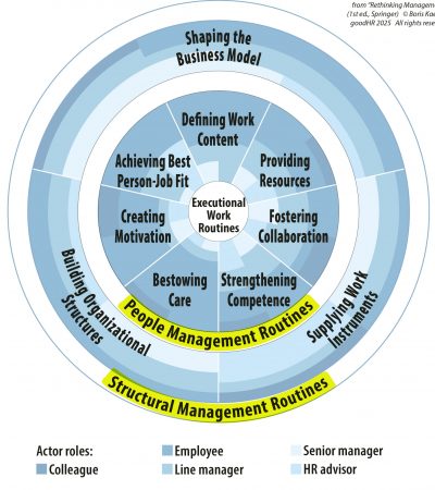 Graphical representation of the Complementary Management Model with emphasis on the model element of management routines